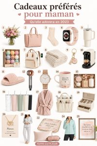 Un joli assortiment de cadeaux pour maman en 2023 mettant en avant des options personnalisées et créatives.