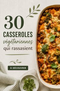 Une casserole végétarienne colorée et appétissante sur une table.