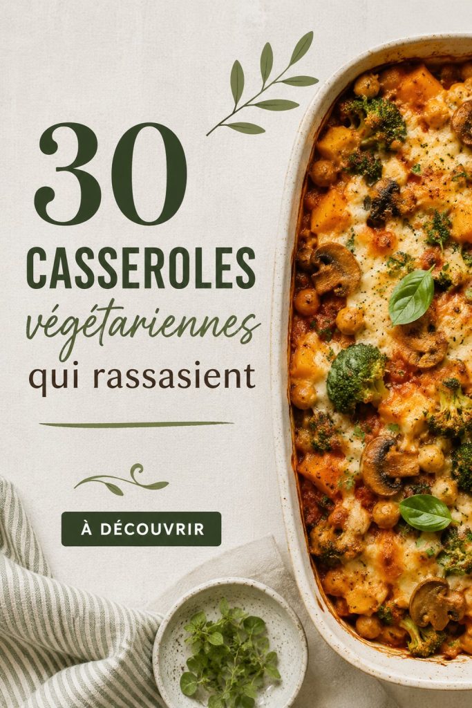 Une casserole végétarienne colorée et appétissante sur une table.