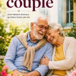 Un couple âgé se tenant la main en regardant un coucher de soleil, représentant l'amour durable.