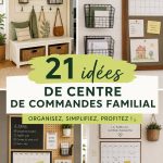Un espace familial organisé avec un tableau de gestion et des calendriers pour la planification quotidienne.