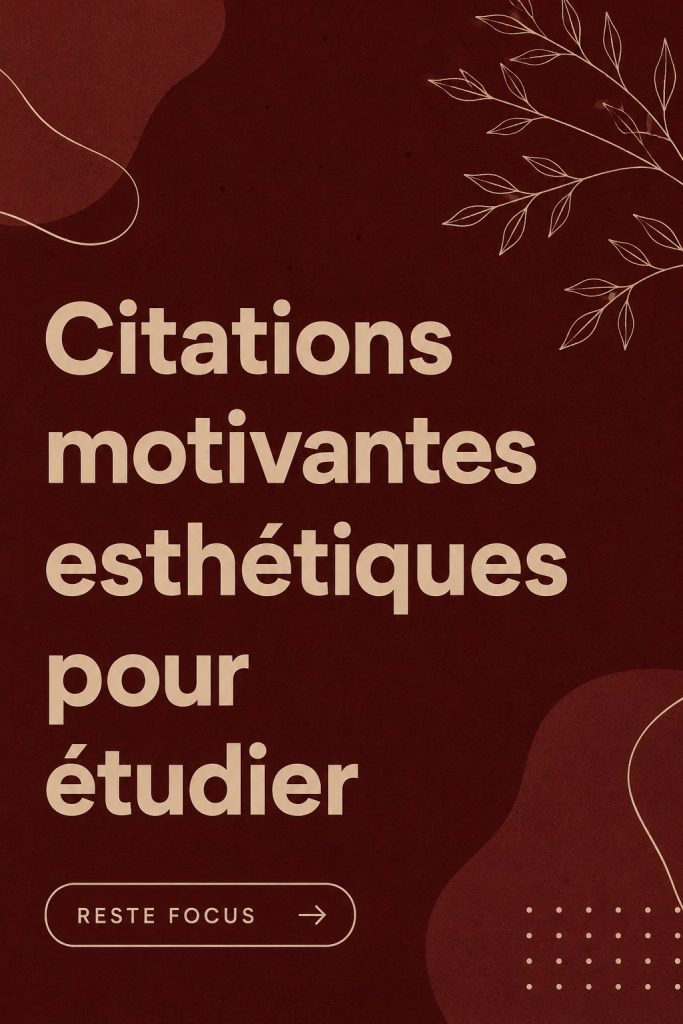 Un bureau décoré avec des citations motivantes et une ambiance esthétique pour étudier.