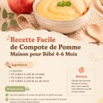 Compote de pommes maison pour bébé dans un bol sur une table
