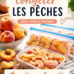 Une assiette de pêches fraîches prêtes à être congelées pour conserver leur saveur.