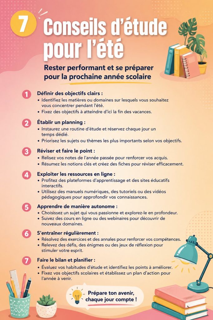 Étudiant prenant des notes à l'extérieur pendant l'été