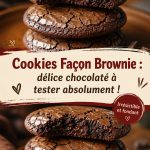 Cookies façon brownie sur une assiette, montrant leur texture moelleuse et chocolatée.