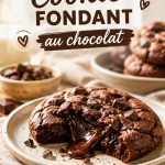 Des cookies fondants au chocolat sur une assiette, idéal pour le goûter des enfants.