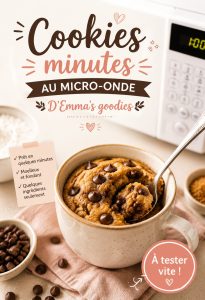 Un plat de cookies au micro-ondes moelleux tout juste préparés, parfaits pour un goûter.