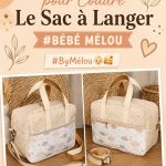 Sac à langer fait main en tissu coloré pour bébé