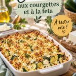 Crumble savoureux aux courgettes et feta, prêt à être servi