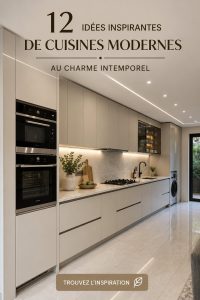 Cuisine moderne élégante avec des éléments intemporels