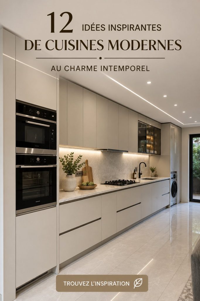 Cuisine moderne élégante avec des éléments intemporels