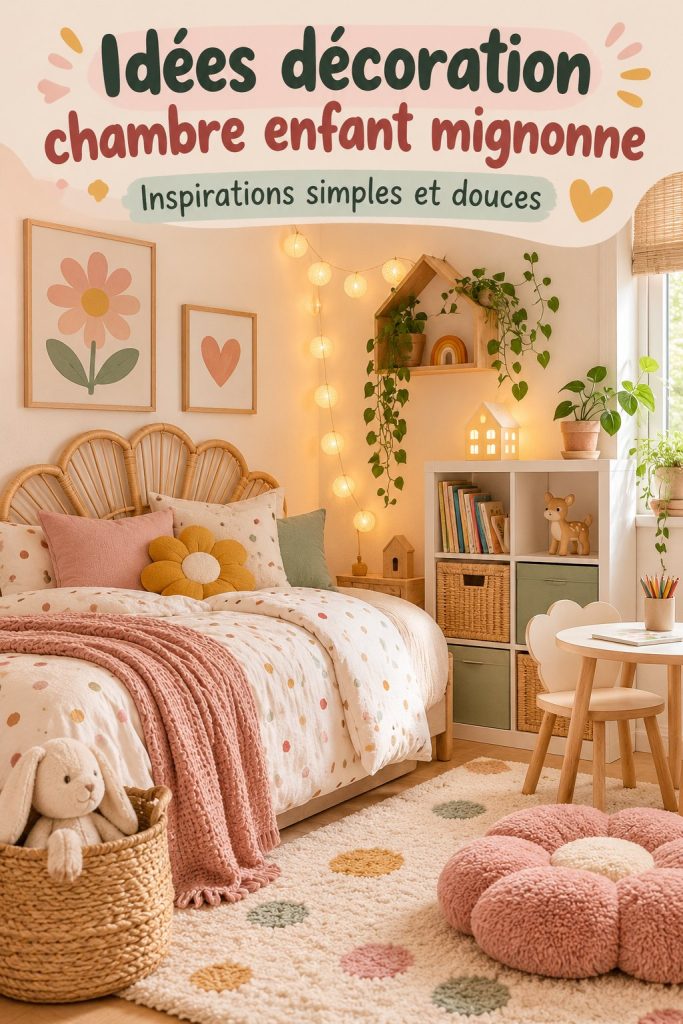 Chambre d'enfant décorée avec des couleurs vives et des éléments ludiques
