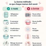Un échantillon de lait maternel décongelé dans un biberon, pour illustrer les conseils de décongélation.