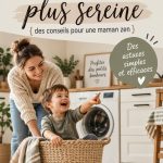 Une mère qui prend un moment de calme avec son enfant dans un espace serein.