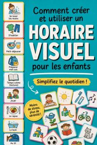 Un exemple d'emploi du temps visuel coloré pour enfants