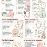 Un sac rempli d'essentiels pour le séjour à la maternité sur un fond lumineux.
