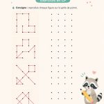 Un enfant coloriant des figures géométriques sur une feuille blanche, représentant une activité éducative.