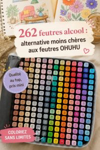Palette de feutres alcool variés, couleur brillante et vibrante