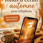 Fond d'écran automnal avec des feuilles colorées et un paysage chaleureux.