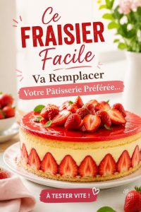 Fraisier facile décoré avec des fruits frais, parfait pour les enfants