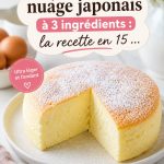 Gâteau nuage japonais fait maison avec 3 ingrédients