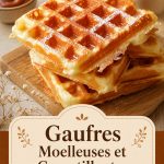 Gaufres dorées et croustillantes sur une assiette, prêtes à être dégustées.