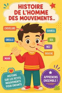 Illustration d'un enfant écoutant une histoire courte racontée par un parent.