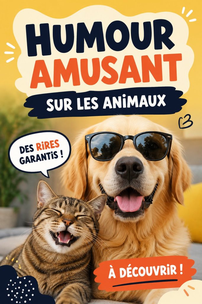 Image d'un chat drôle avec l'inscription humoristique pour illustrer l'humour animalier.
