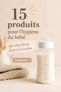 Produits d'hygiène essentiels pour bébé disposés sur une table