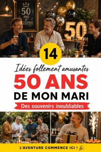 Idées de célébration pour les 50 ans d'un homme avec des thèmes festifs.