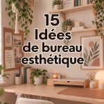 Un bureau esthétique et bien organisé avec des fournitures d'étude élégantes.