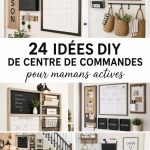 Centre d'organisation DIY dans une cuisine moderne, pratique pour une maman occupée.