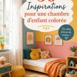 Chambre d'enfant colorée avec des murs peints et des accessoires vifs