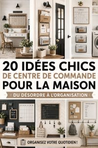 Un coin de commandement organisé avec un tableau d'affichage et des rangements pratiques.