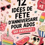 Thème de fête d'anniversaire pour adolescents décoré de ballons et accessoires colorés.
