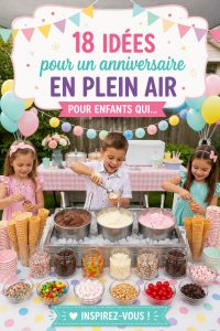 Enfants jouant dans le jardin lors d'une fête d'anniversaire
