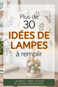 Une lampe élégante remplie de fleurs séchées pour un déco unique