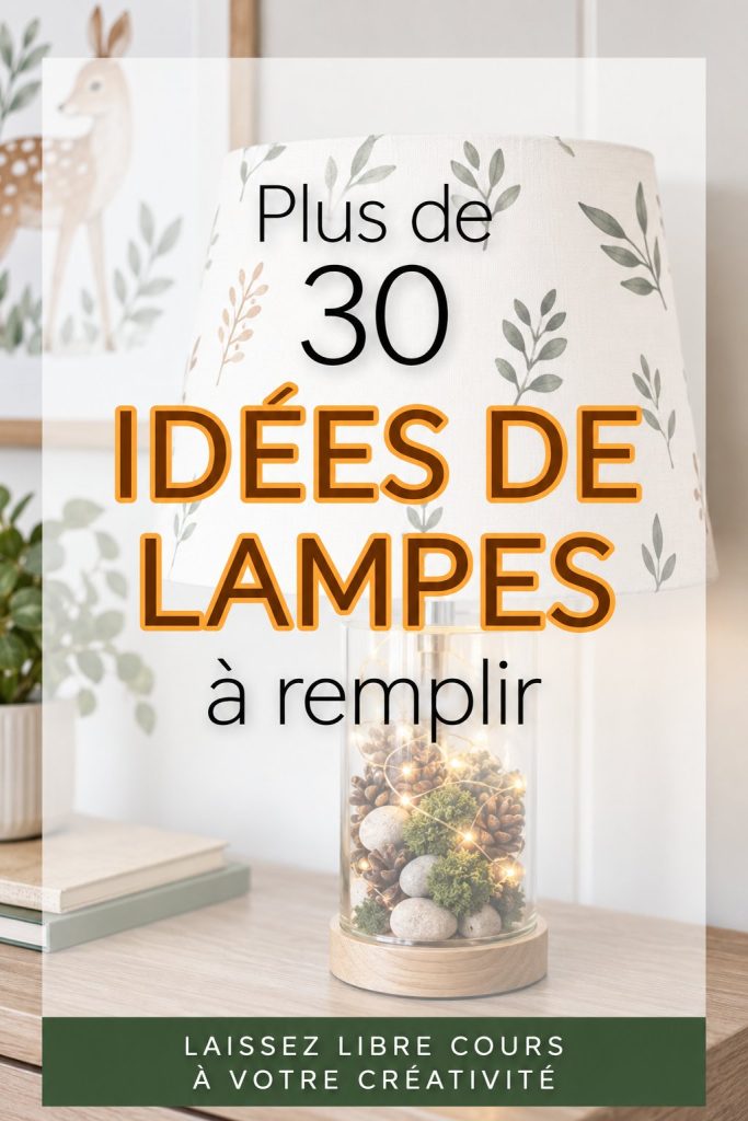 Une lampe élégante remplie de fleurs séchées pour un déco unique