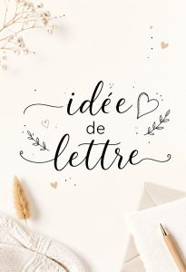 Une lettre écrite pour la fête des mères, décorée avec des illustrations florales.