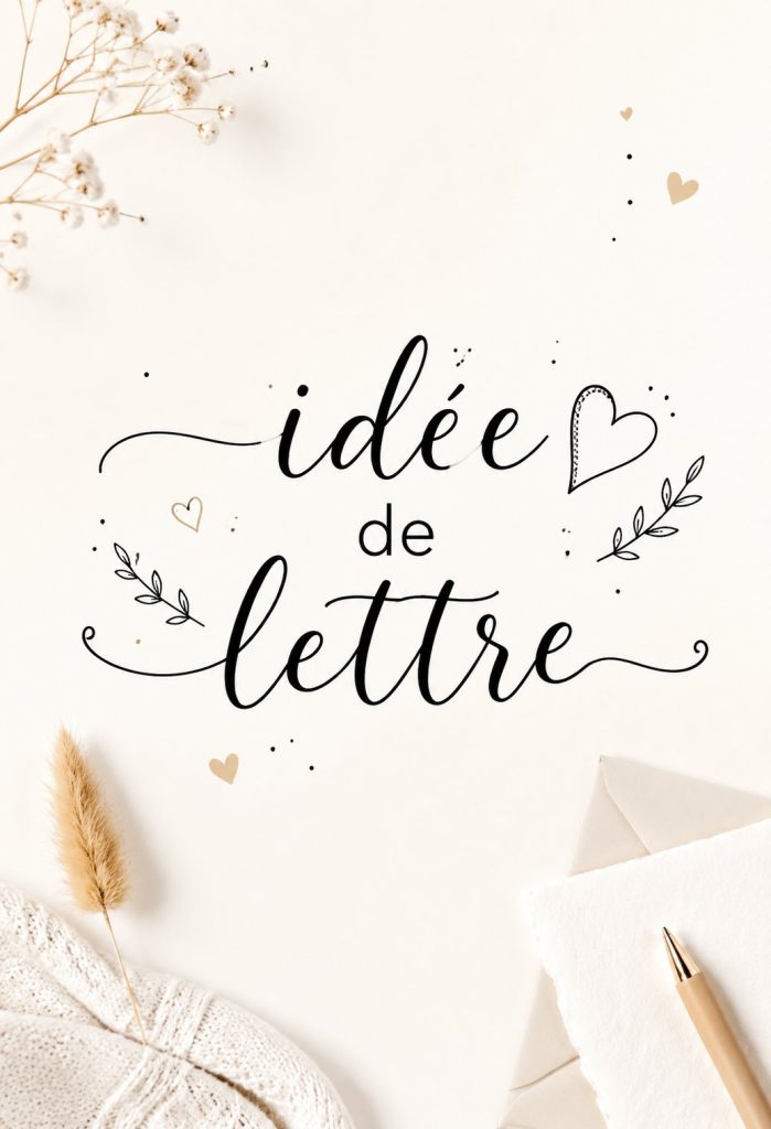 Une lettre écrite pour la fête des mères, décorée avec des illustrations florales.