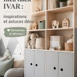 Un meuble IVAR d'Ikea personnalisé avec des accessoires de décoration modernes.