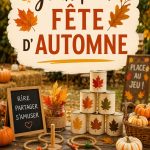 Famille jouant à des jeux d'automne ensemble dans un parc.