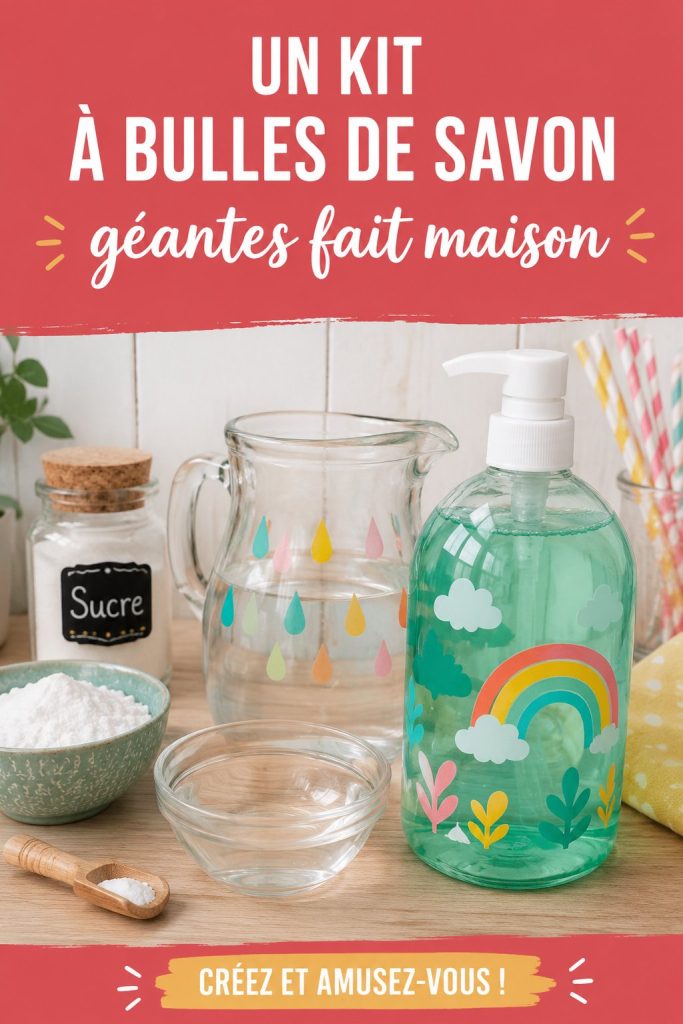 Un kit fait maison pour créer des bulles de savon géantes avec des enfants