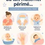 Une mère examine un flacon de lait maternel périmé, cherchant des solutions.