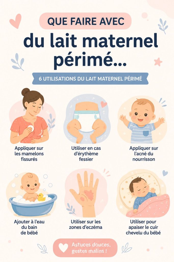 Une mère examine un flacon de lait maternel périmé, cherchant des solutions.