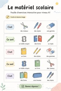 Un enseignant utilisant des ressources interactives pour enseigner à des élèves de niveau A1.