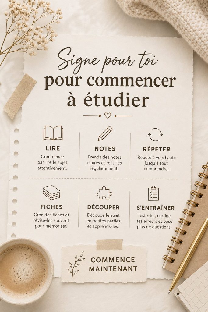 Étudiante utilisant une méthode d'étude efficace pour améliorer sa productivité