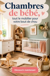 Chambre de bébé avec mobilier ergonomique et décor chaleureux.