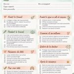 Modèle imprimable d'un plan de naissance naturel, conçu pour aider les futures mamans